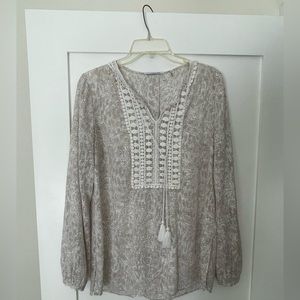 Tahari stitched yoke tunic